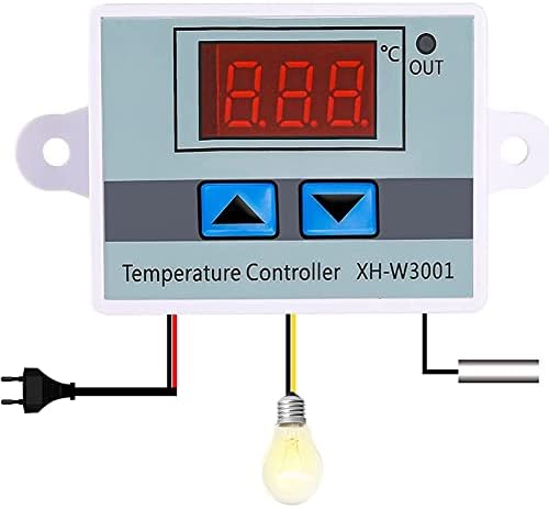 Дигитален LED модул за контролер на температурата, XH -W3001 мини термостат прекинувач со сонда за водоотпорна сензор, програмабилна -50 до 110
