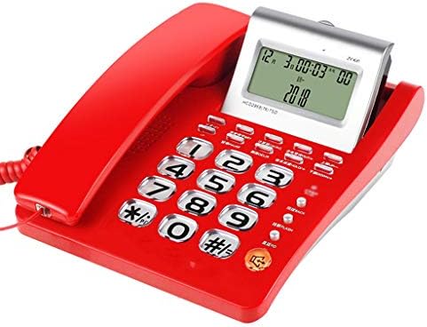 Телефон за биро на KLHHG ， кабел телефон со повик за лична карта на повик, црвен телефон, канцеларија, хотел