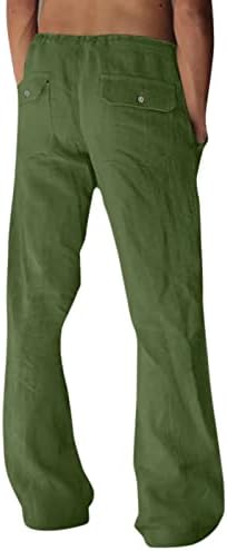 Момче Миашуи 9 машки обични дневни солидни панталони со целосна должина од панталони со џеб од половината 10 везди