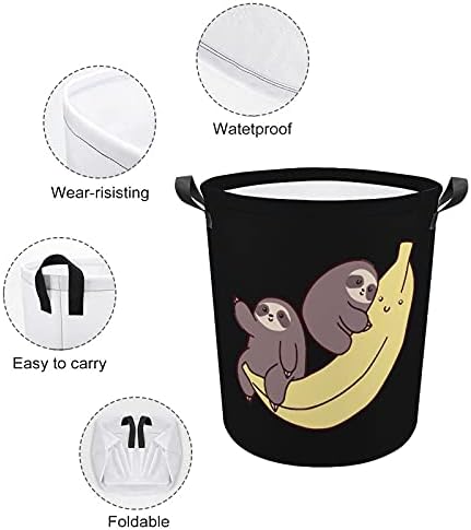 Банана со перална за перење, корпи за складирање корпи со лесни рачки за носење за организатор на облека за играчки