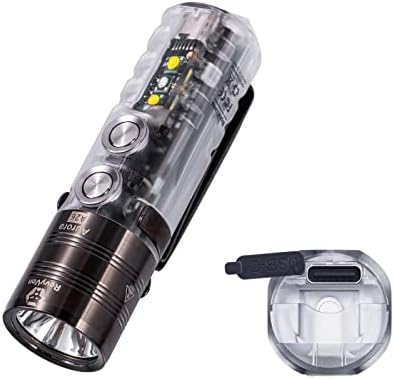 Flashlight Rovyvon A26 EDC, USB C полнење 600 лумени супер светла рачна светлина, компактен џебниот фенерче со разноврсни странични страни за