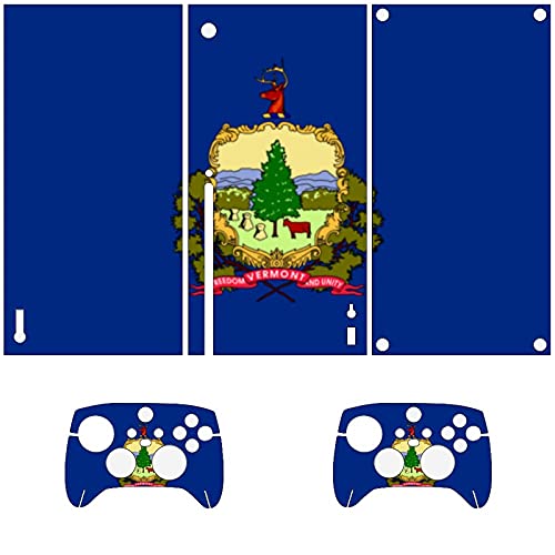 Знаме на конзолата на Vermont Xbox Seriesx и контролорот кожи винил за налепница на налепница за налепница на кожата