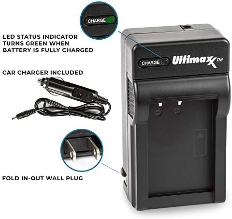 AC/DC на Ultimaxx AC/DC Rapid Home & Travel Charger за FV100 батерии изградени за Sony DCR-SR15, SR21, SR68, SR88, SX15, SX21, SX44,