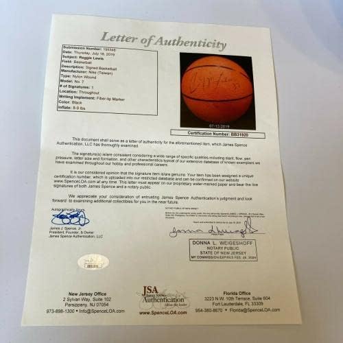 Ретки реџи Луис сингл потпишан Најк кошарка Бостон Селтикс ЈСА Коа - Автограмирани кошарка