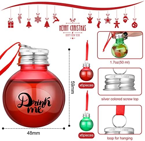 Божиќни чисти пластични украси топки Божиќни пополнети дрвја украси пластични Божиќни висечки украси сијалици за шише со шише за Божиќ за домашен одмор