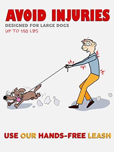 Куче Поводник раце слободен за трчање, пешачење, одење, куче обука Половината Поводник | Големина: Мали/Големи Кучиња
