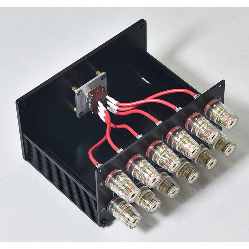 Пасивен менувач на аудио сигнал 2 во 2 OUT Switch Box 2 Amplifiers Pare Spowers Switchers Switch