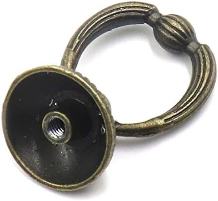 Копчињата за рачки за влечење на антички прстени што се користат за кабинетот фиока врата од вратата, влече бронзено пад од 5