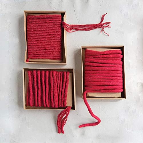 Креативен ко-опт ткаен волна двоен кабел во кутијата Крафт, црвена боја