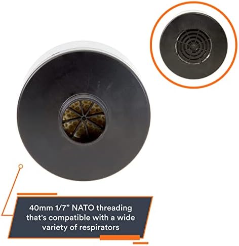 Безбедност на Мира - NBC -77 SOF - единечен филтер за маска за гас од 40мм - Специјални комбинирани филтри за респиратор CBRN - Стандардна големина на НАТО - филтер за канисте?