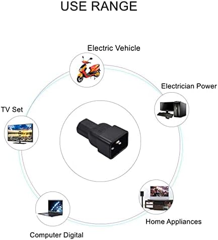 Jutagoss 2PCS AC 110-250V IEC320 Адаптер за приклучок за напојување 16A C20 машки до C13 адаптер за напојување за приклучок за кабел