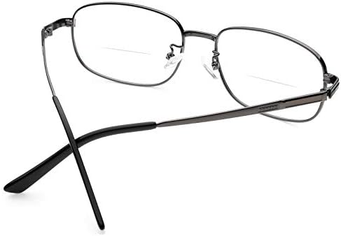 Наикомли Метална Рамка Бифокални Очила За Читање Мажи Жени Удобни Читатели Бифокални Очила