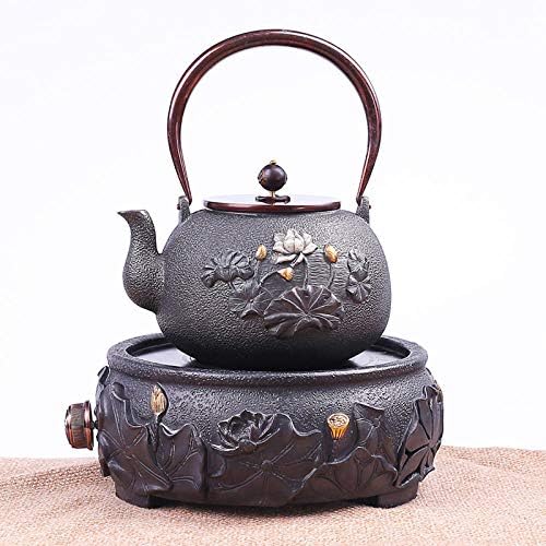Леано железо чајници јапонски стил леано железо чајник рачно изработено железо котел Електричен грнчарски шпорет сет со риба секоја година