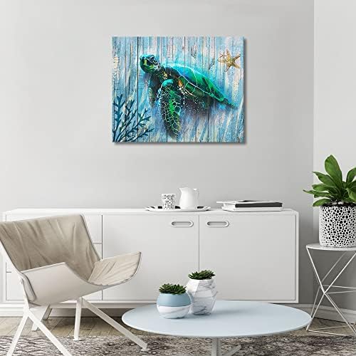 Tishiron Sea желка масло за сликање DIY боја по броеви за возрасни почетник сино море -растение модерен пејзаж цртеж со четки дневна