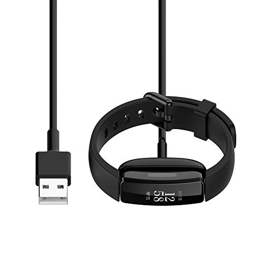 Fitturn Компатибилен со Fitbit Inspire 2 & Inspire 2 HR Charger USB Charger 3.3ft & 30cm замена USB полнач за полнење на кабел за полнење на база на податоци за фитнес -фитнес за инспирација 2 ч.