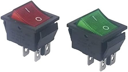Rocker Switch LED 31 * 25mm DPST 4PIN 16A/250V Црвен/зелена сноп-вклучена/исклучена позиција Snap Boat Rocker Switch Bopper