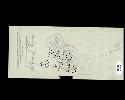 Вилијам Век Пса Днк Потпиша х2 Чикаго Младенчиња Проверете 7-31-1919 Автограм-Млб Намалување Потписи