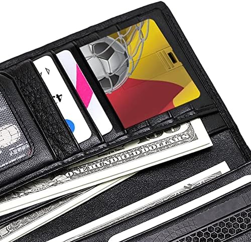 Фудбалски Гол и германско Знаме КРЕДИТНА Банкарска Картичка USB Флеш Дискови Пренослив Мемориски Стик Клуч За Складирање Диск 64G
