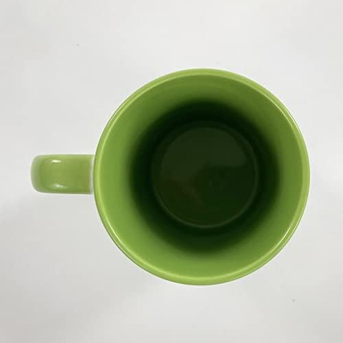DesignSify Возач на камиони во светот на светот, 15oz акцент кафе кригла зелена керамичка чаша чај со рачка, подароци за роденденски