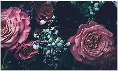 Држач за четкичка за заби на Амбесон Гроздобер Роуз, Фотографија на сонувачки романтичен аранжман на цвеќиња од ливада, декоративен