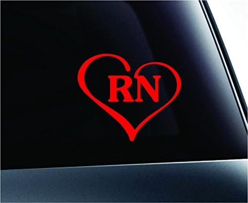 ExpressDecor срце со РН текст медицинска сестра во болница Loveубов живот симбол Декл Семејство Loveубовен автомобил налепници