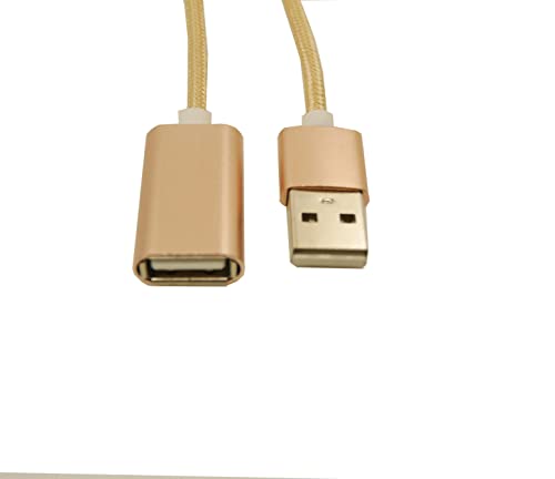 Леву USB Продолжен Кабел, Напишете Машки На Женски НАЈЛОН Плетенка USB 2.0 Продолжен Кабел За Пренос На Податоци Со Позлатен Конектор