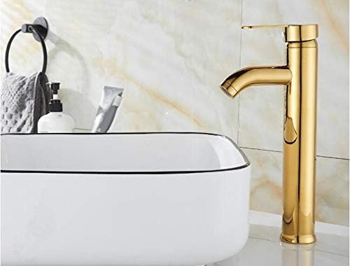 Бања тапа месинг бања бања тапа ладна и миксер за топла вода мијалник допрете единечна рачка палуба монтирана златна слив до чешма