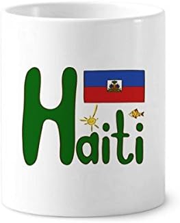 Национално знаме на Хаити, црвено сино образец, држач за четки за заби