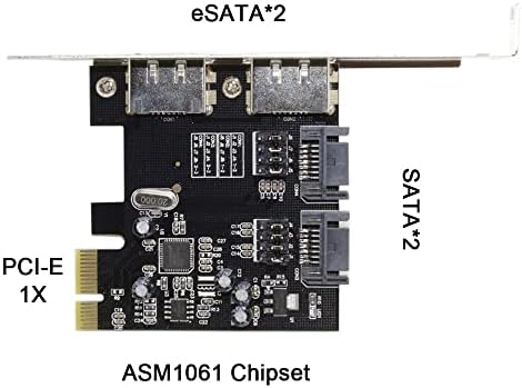 XIWAI PCI-E до 4 пристаништа SATA 3.0 ESATA PCIE SATA3 6GBPS експанзија картичка PCI-E адаптер