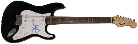 Satо Сатријани потпиша автограм со целосна големина Црна фендер Стратокастер Електрична гитара w/ Jamesејмс Спенс автентикација JSA COA - не од