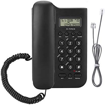 Фиксна фиксна телефон, FSK/DTMF двоен систем Десктоп wallид лесен за инсталирање на кабел телефон за домашна канцеларија за хотелски училишта