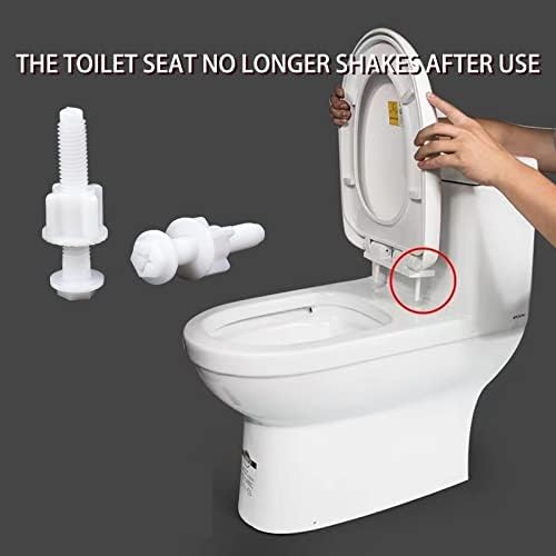 2 пакување Завртки За Тоалетни Седишта Замена На Универзална Завртка За Завртки За Шарки За Бели Пластични Тоалетни Седишта За Фиксирање