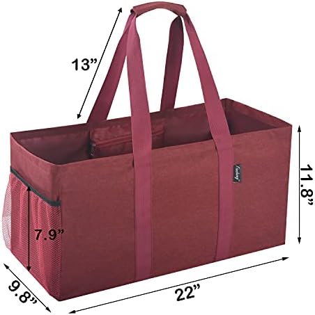 Finhomy 42L Дополнителна голема торба за алатка за алатки, ткаенини од Оксфорд, кои можат да се користат за намирници за намирници со рачки и џебови, 2 пакувања, 2 пакувања