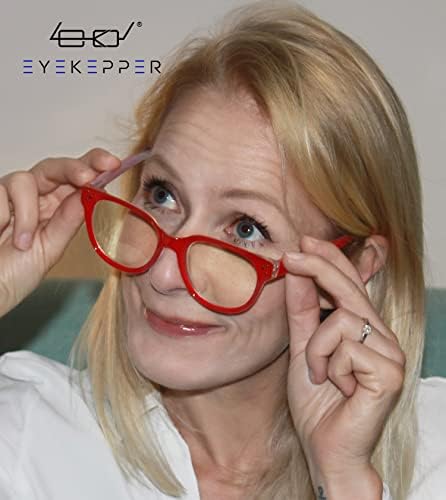 Очила 4 Пакувајте Сини Светлосни Филтер Очила За Жени Кои Читаат Стилски Компјутерски Очила за Читање +3.00
