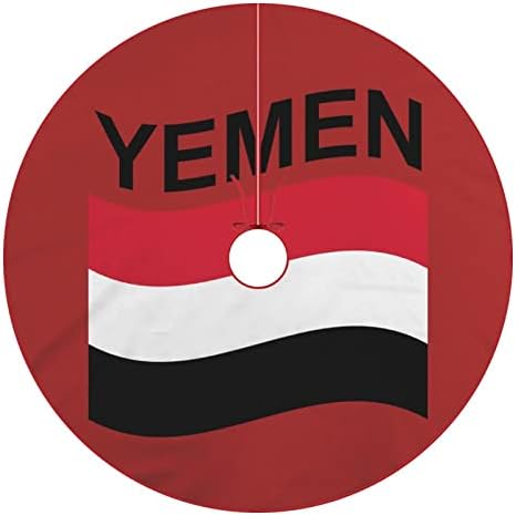 Знаме На Јемен Елка Здолниште Мека Божиќна Елка Мат Божиќен Украс за Одмор Партија Дома 30 x30