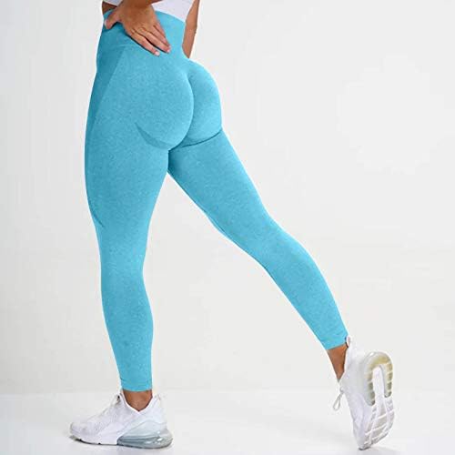 Беспрекорни тренинзи за кревање на задниот дел за жени со високи половини јога панталони компресија хулахопки фитнес трчање спорт