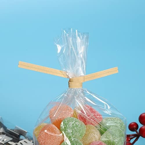 Врза на Твист на Патикил Врза 4,7 Врза за затворање на хартија за забави што ги врзува торбите за подароци, бонбони, леб, уметнички