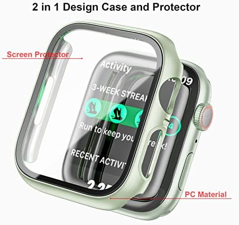 Хаојаво 5 Кутија За Пакување За Apple Watch Se Серија 6 5 4 4 SE 40mm Со Заштитник На Екранот Од Калено Стакло, Целосно Тврд Ултра Тенок