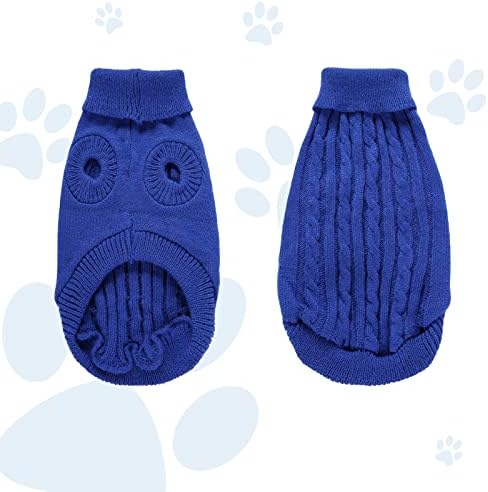 Jxinlodgeg џемпери за кучиња миленичиња облека мека лента задебелување на трикотажа со ракави, топло кутре облека, мали кучиња плетени