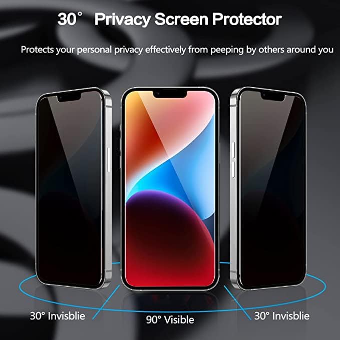 Заштитен екран за приватност на Фејам, заштитен филм, компатибилен со iPhone 14 Pro [6,1 инчи] 2-парчиња анти-шпионски приватни затегнати стаклени гребнатини заштитнички п?