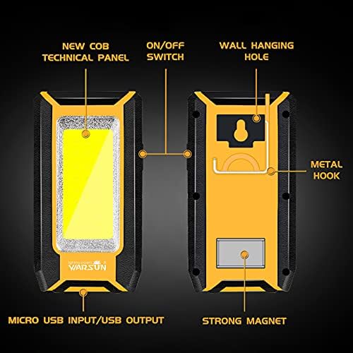 ВАРСУН Y36 и Y39 LED работни светла за полнење на магнетна механичка светлина преносна работна светлина за кампување автомобили за