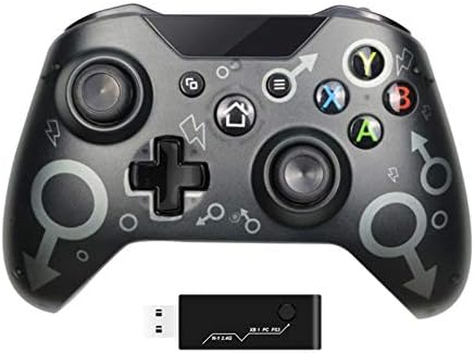 Безжичен контролер на Lianta 2021 за Xbox One, компатибилен со Xbox One/One S/One X/P3/Windows, со безжичен адаптер со двојни