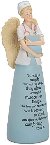 Медицинските сестри на Диксон се ангели без крилја сини 6 инчи смола таблета ангелска фигура