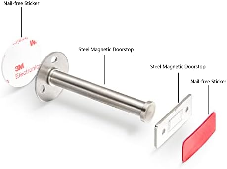 Магнетни Запирања На Вратите, Затворач На Вратата Од Не ' Рѓосувачки Стих, Магнетен Улов На Вратата, Без Дупчење, Полесна Инсталација Држете