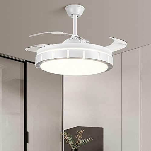 Aclblk 108cm модерна едноставност акрилна таванска вентилатор ламба нордиска предводена спална соба вентилатор светло едноставност