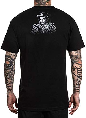 Sullen L.A. Chica by Jaime Kerr Краток ракав Стандардна тетоважа череп графичка маица за мажи