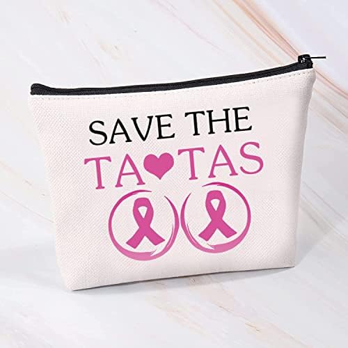 Мбмсо Зачувајте Ја Торбата Татас Розова Лента Свесност За Рак На Дојка Торба За Шминка За Рак На Дојка Подароци За Преживеани Пациенти