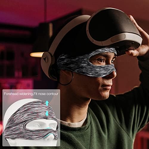 Мопоин 2PCS VR капа за маска за очи, прилагодлива еластична еластична потта за дишење HOME VR слушалки Подлога за употреба VR Oculus Quest 2
