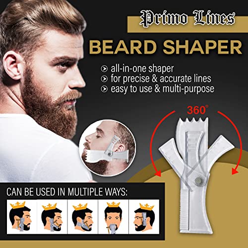 Комплет за алатки за обликување на брада - Биб за бричење, сапун за бричење на пеперминт, алатка за обликување на брада, филер за молив