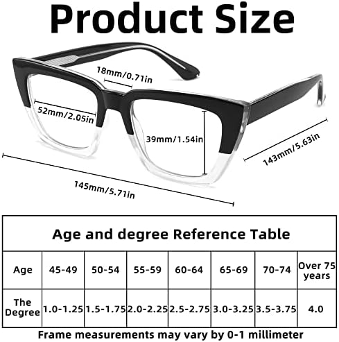Mrbobmslee 3 пакува преголеми очила за читање за жени сина светлина блокирање стилски мачки за очи за очи за очила за очила за очила